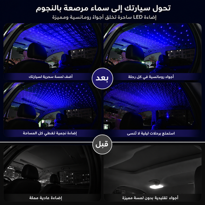 Purple USB Car Roof Star Light Universal Fit